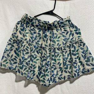 Kendall & Kylie Blue and Green Leaf Skort